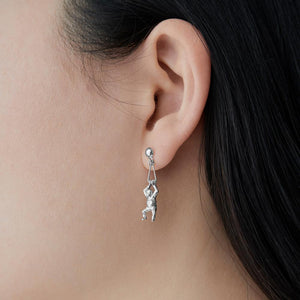 Silver Orangutan Earrings