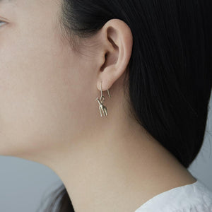 9ct Yellow Gold Giraffe Earrings