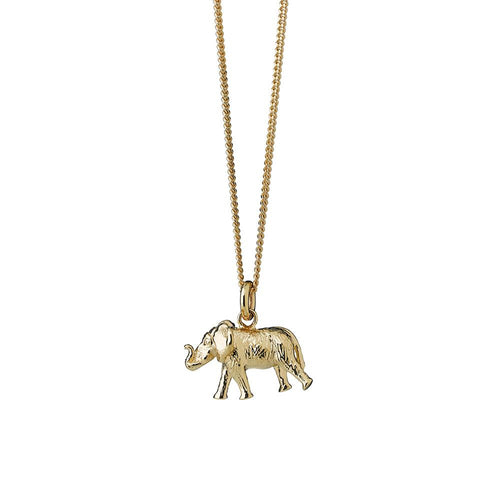 9ct Yellow Gold Elephant Necklace