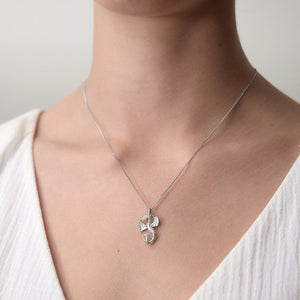 Silver Lunar Dragon Necklace
