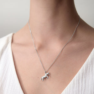 Silver Lunar Horse Necklace