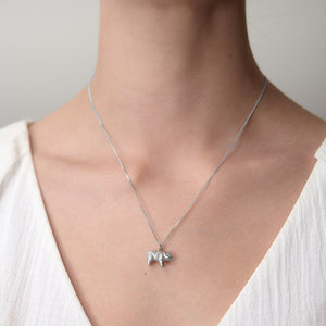Silver Lunar Pig Necklace