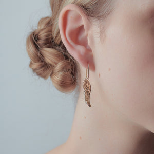 Gold Plated Mini Cupid's Wings Earrings