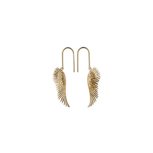 9ct Yellow Gold Mini Cupid's Wings Earrings