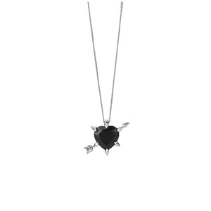 Cupid's Arrow & Heart Necklace