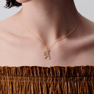 9ct Yellow Gold Drummer Girl Necklace
