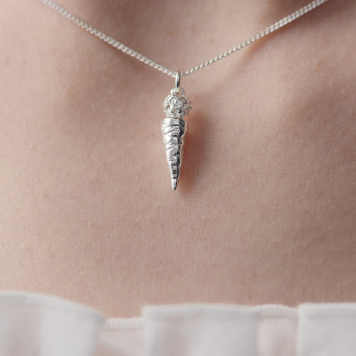 Silver Carrot Necklace