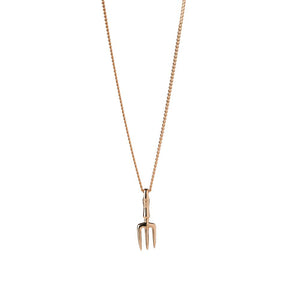 9ct Rose Gold Garden Fork Necklace