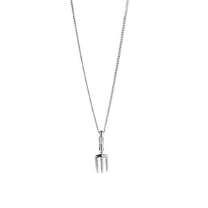 Silver Garden Fork Necklace