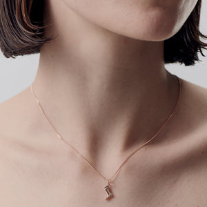 9ct Rose Gold Gumboot Necklace