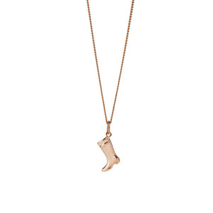 9ct Rose Gold Gumboot Necklace