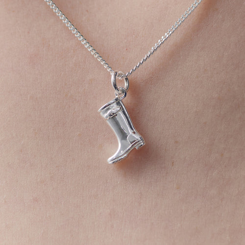 Silver Gumboot Necklace
