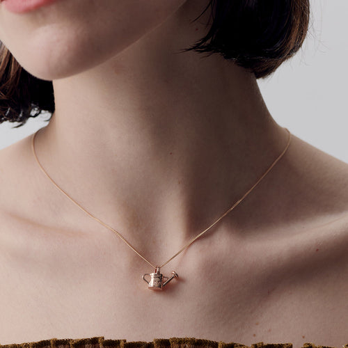9ct Rose Gold Watering Can Necklace