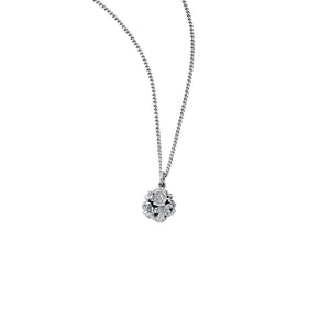 Silver Small Flower Ball Necklace
