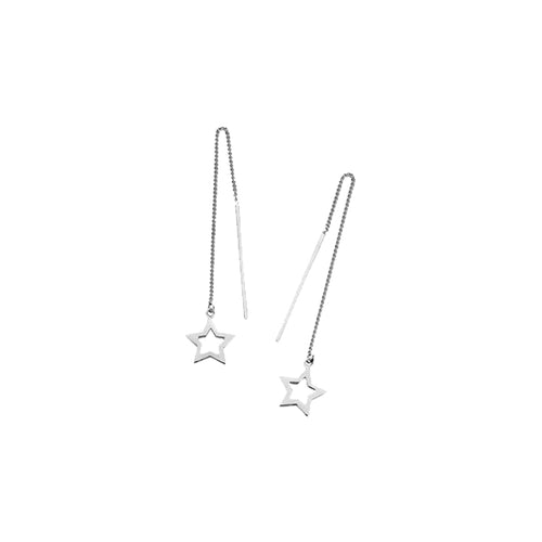 Silver Star Thread Earrings