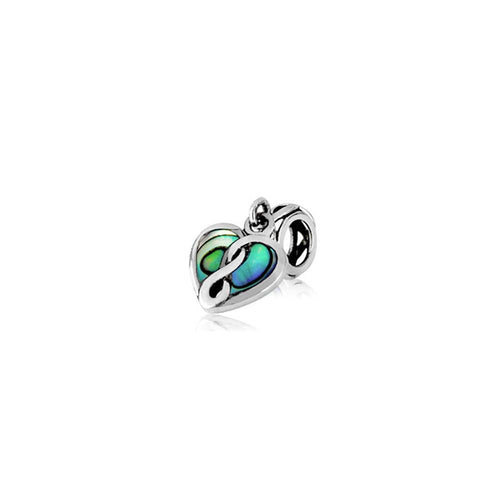 Eternity Paua Heart Charm