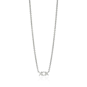 Silver Lil Hugs and Kisses Necklace