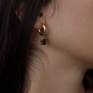 9ct Gold Lucia Earrings - Thai Garnet