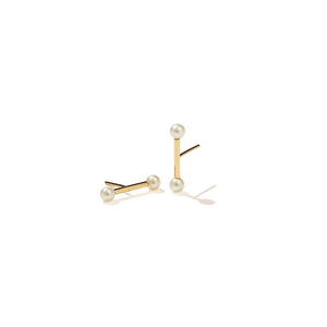 Gold Plated Lunar Barbell Stud