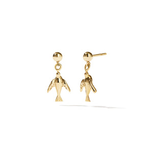 Gold Plated Dove Dot Studs