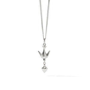 Silver Love Dove Necklace