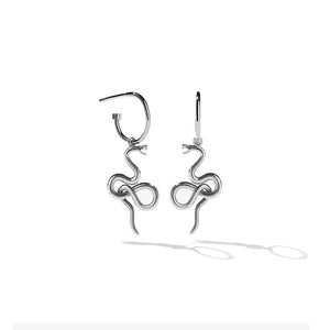 Silver Medusa Signature Hoop Earrings