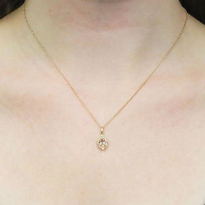 9ct Yellow Gold Emery Morganite Pendant