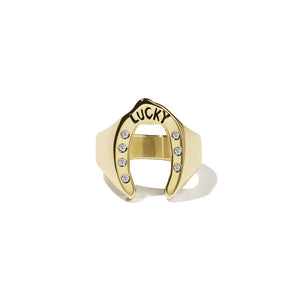 9ct Yellow Gold  Lucky Ring 
Set - White Diamond