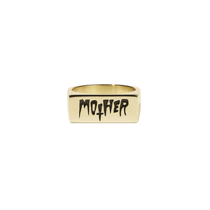9ct Yellow Gold  Mother Ring Oxidised
