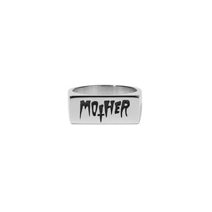 Silver Mother Ring Oxidised