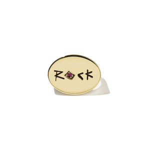 9ct Yellow Gold  Rock Ring Set - Ruby