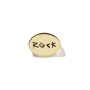 9ct Yellow Gold  Rock Ring Set - White Diamond