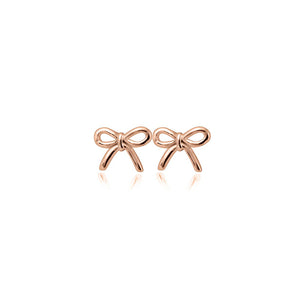 Rose Gold Plated Bow Studs