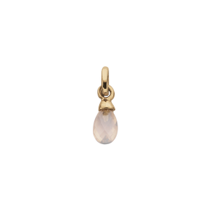 18ct Gold Plated Vermeil Rose Quartz Gemstone Charm