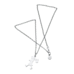 Silver Large Runaway Girl Necklace