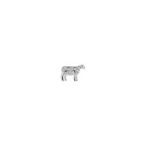 Silver Cow CZ Charm