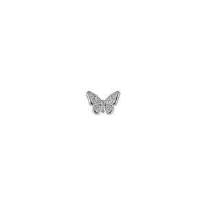 Silver Butterfly CZ Charm