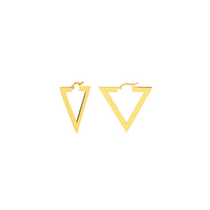 Gold Plated Triangle Shoop Earrings