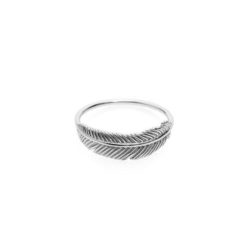 Silver Miromiro Feather Ring