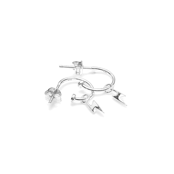Stolen Silver Bolt Anchor Earrings