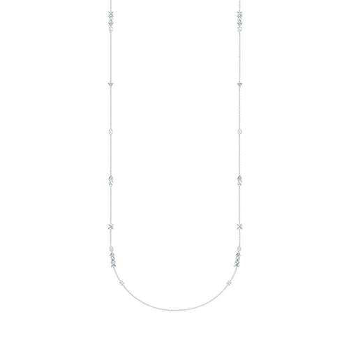 Tennis Deluxe Mixed Strandage - White Rhodium Plated