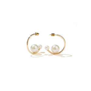 Gold Plated Selene Hoop Earrings