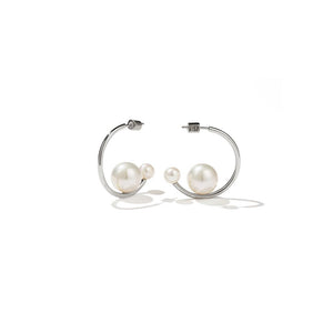 Silver Selene Hoop Earrings
