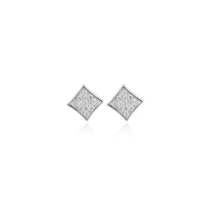 Silver Diamond Cubic Zirconia Studs