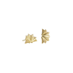 Gold Plated Vita Stud Earrings Small