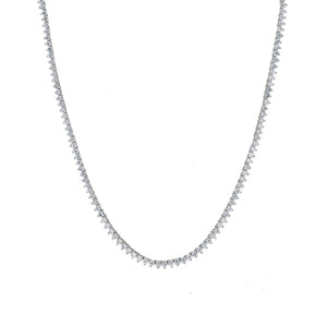 9ct White Gold Diamond Tennis Necklace