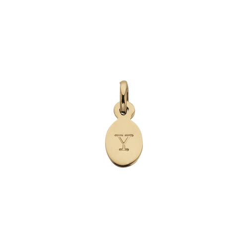 18ct Gold Plated Vermeil Y Oval Letter Charm