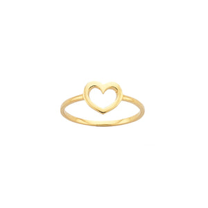 9ct Yellow Gold Mini Heart Ring