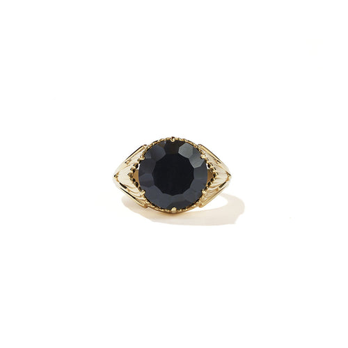 9ct Yellow Gold Aphrodite Cocktail Ring - Onyx