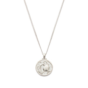 Silver Aquarius Zodiac Necklace